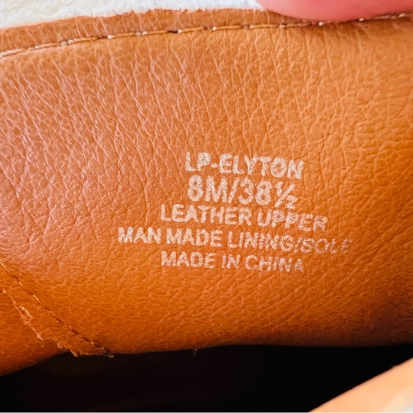 LUCKY BRAND Elyton Suede Zip Buckle Crossover Chunky Lug Sole Boots SIZE 8 - Picture 7 of 9